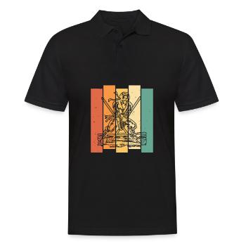Eishockey Hockey Ninja - Männer Poloshirt - Schwarz - Vorne - Kai (181cm)