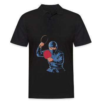 Table tennis Ping-pong Table tennis Ninja - Men's Polo Shirt - black - Front - Kai (181cm)