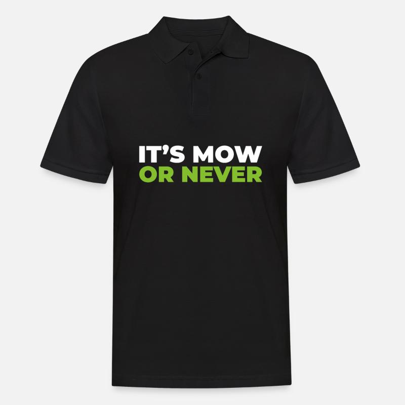Rasenmäher Mähen - Männer Poloshirt - Schwarz