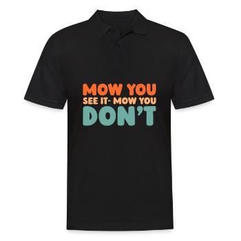 Lawn mower mowing - Men's Polo Shirt - black - Front - Kai (181cm)