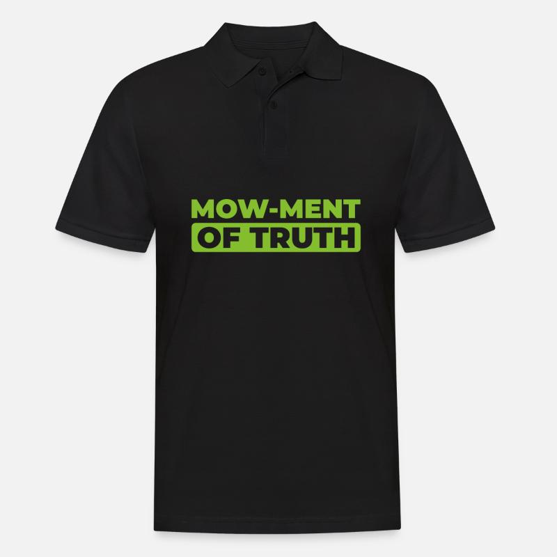 Rasenmäher Mähen - Männer Poloshirt - Schwarz