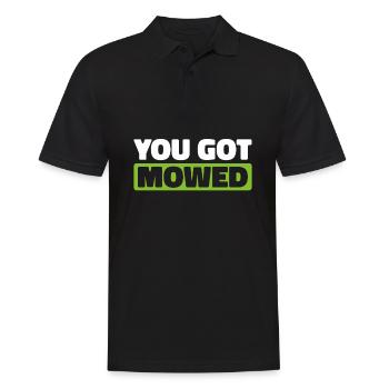 Rasenmäher Mähen - Männer Poloshirt - Schwarz - Vorne - Kai (181cm)