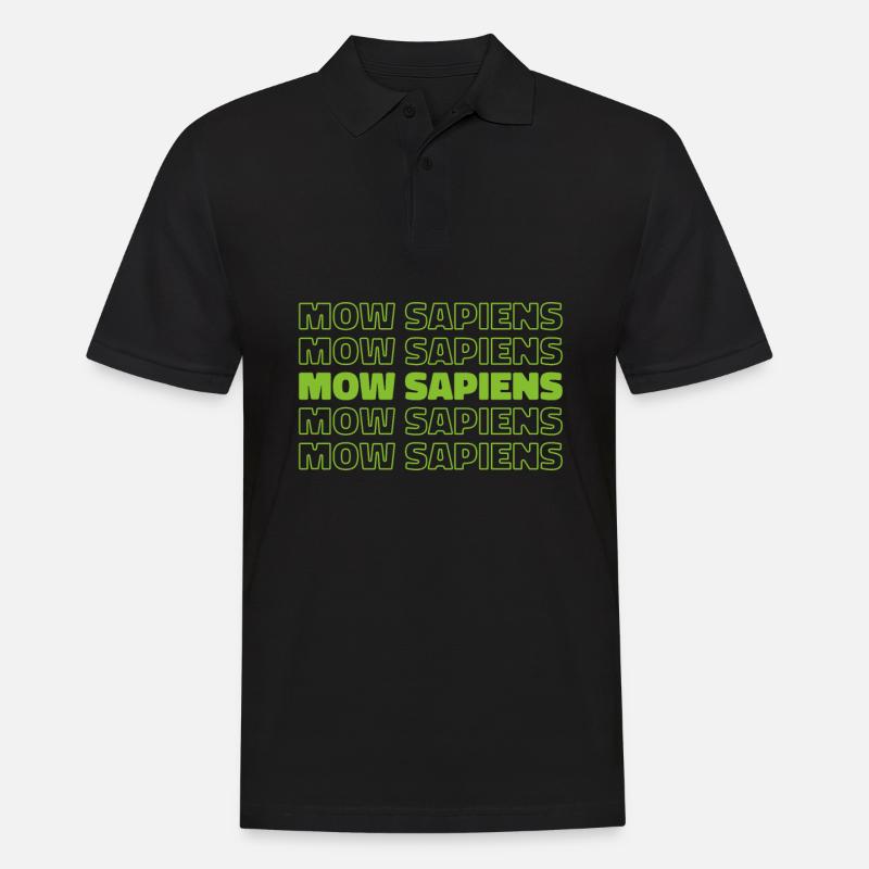 Rasenmäher Mähen - Männer Poloshirt - Schwarz