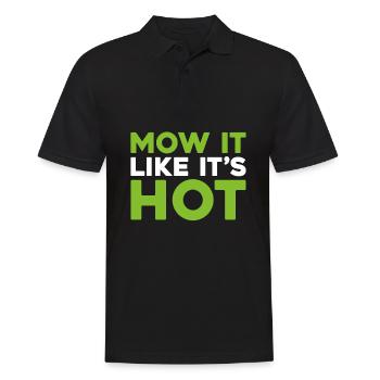 Lawn mower mowing - Men's Polo Shirt - black - Front - Kai (181cm)