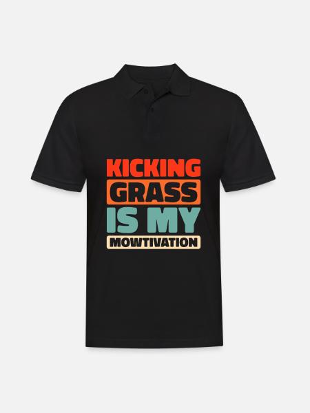 Lawn mower mowing - Men's Polo Shirt - black