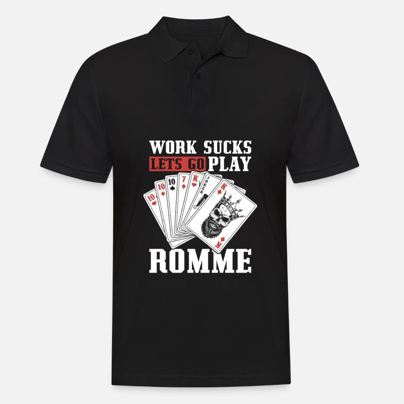 Rommé - Männer Poloshirt - Schwarz
