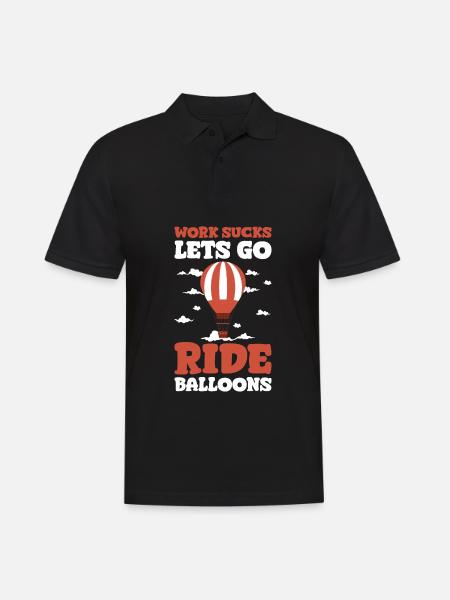 Hot Air Ballooning Ballooning - Men's Polo Shirt - black