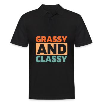 Rasenmäher Mähen - Männer Poloshirt - Schwarz - Vorne - Kai (181cm)