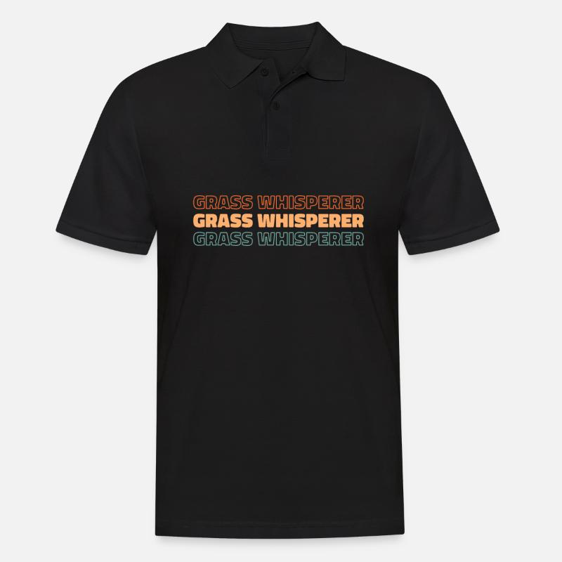 Rasenmäher Mähen - Männer Poloshirt - Schwarz