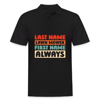 Rasenmäher Mähen - Männer Poloshirt - Schwarz - Vorne - Kai (181cm)