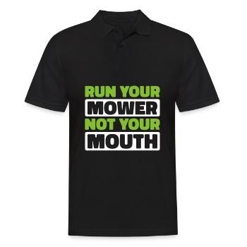 Lawn mower mowing - Men's Polo Shirt - black - Front - Kai (181cm)