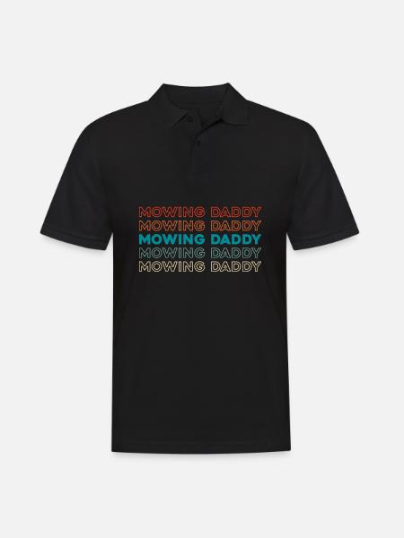 Lawn mower mowing - Men's Polo Shirt - black