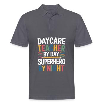 Kindergarten teacher, childminder, childminder - Men's Polo Shirt - charcoal grey - Front - Nico (186cm)