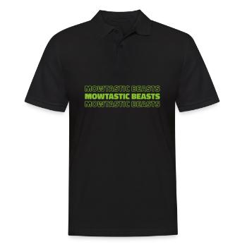 Rasenmäher Mähen - Männer Poloshirt - Schwarz - Vorne - Kai (181cm)