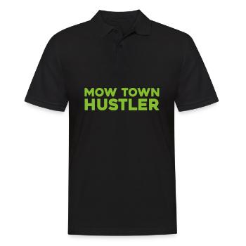 Lawn mower mowing - Men's Polo Shirt - black - Front - Kai (181cm)