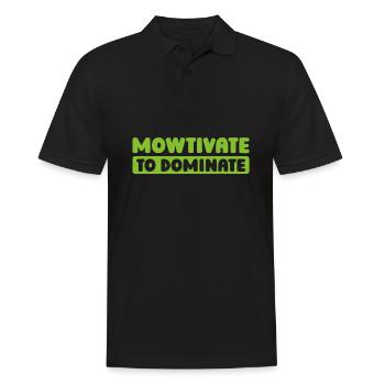 Lawn mower mowing - Men's Polo Shirt - black - Front - Kai (181cm)