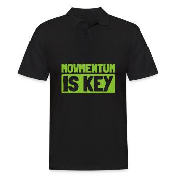 Lawn mower mowing - Men's Polo Shirt - black - Front - Kai (181cm)