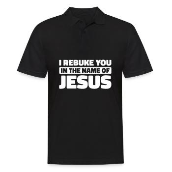 Christ Christentum - Männer Poloshirt - Schwarz - Vorne - Kai (181cm)