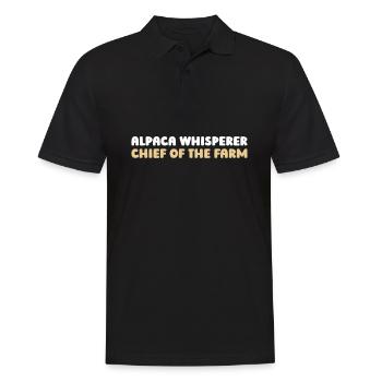 Alpaka Chef Der Farm - Männer Poloshirt - Schwarz - Vorne - Kai (181cm)