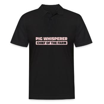 pig farmer head of the farm - Men's Polo Shirt - black - Front - Kai (181cm)