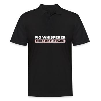 pig farmer head of the farm - Men's Polo Shirt - black - Front - Kai (181cm)