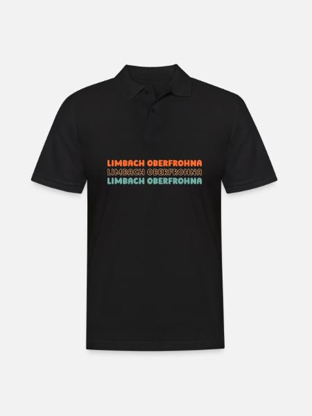 German city Limbachoberfrohna, Saxony - Men's Polo Shirt - black