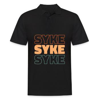 German city Syke, Lower Saxony - Men's Polo Shirt - black - Front - Kai (181cm)