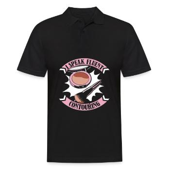 Kosmetikerin - Männer Poloshirt - Schwarz - Vorne - Kai (181cm)