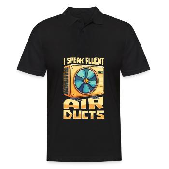 HVAC Technician - Men's Polo Shirt - black - Front - Kai (181cm)