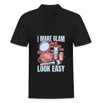 Kosmetikerin - Männer Poloshirt - Schwarz - Vorne - Kai (181cm)