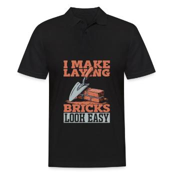 Maurer - Männer Poloshirt - Schwarz - Vorne - Kai (181cm)