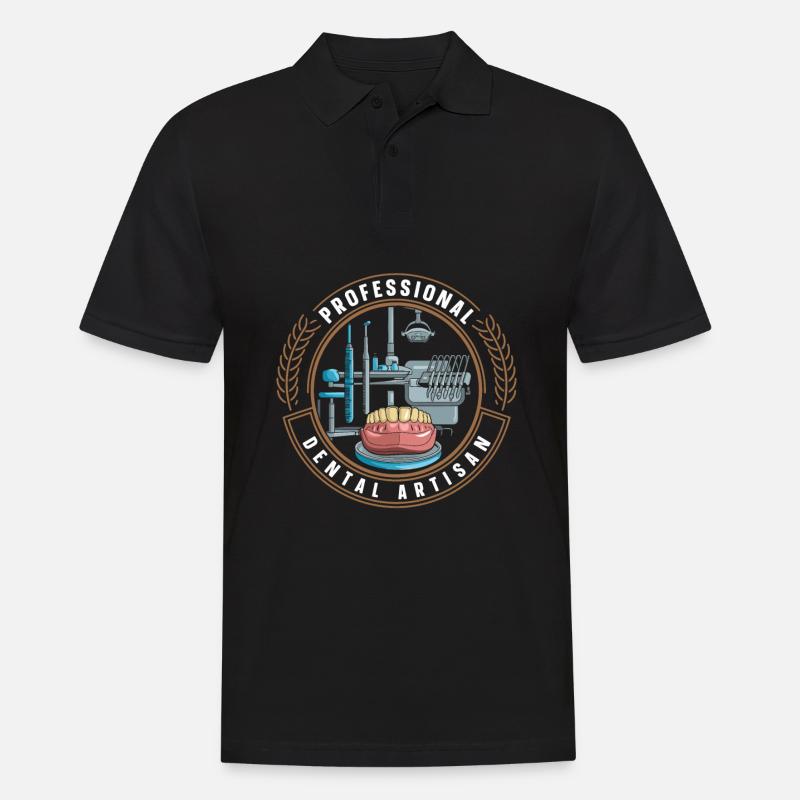 Zahntechniker - Männer Poloshirt - Schwarz