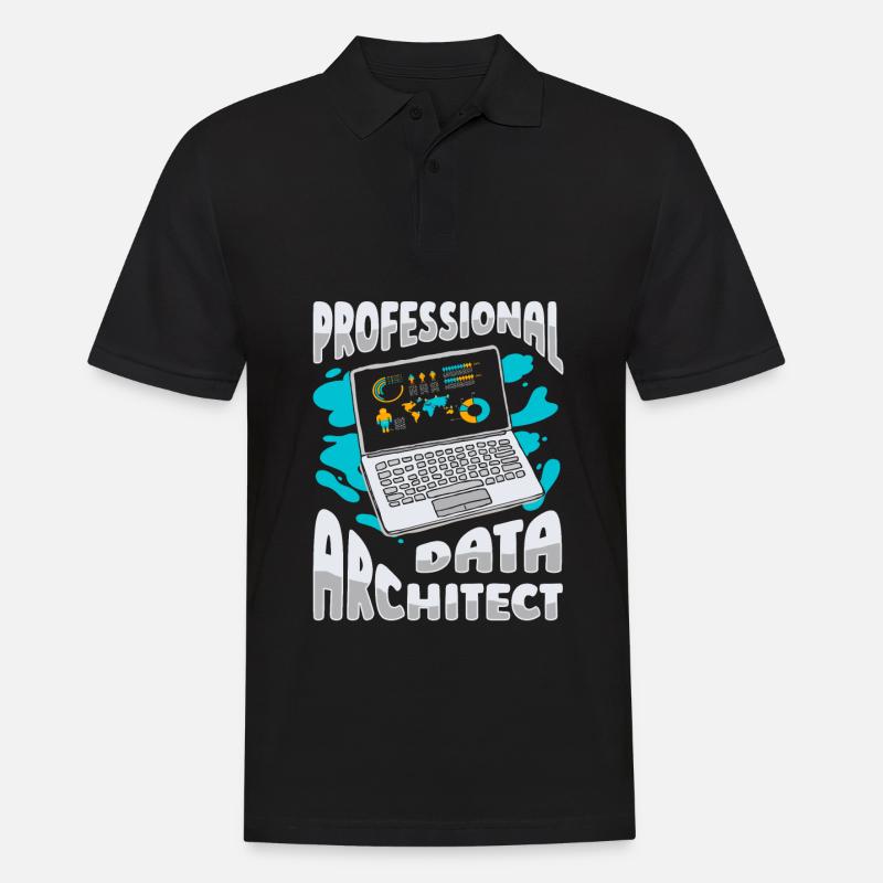 Datenbank Architekt - Männer Poloshirt - Schwarz