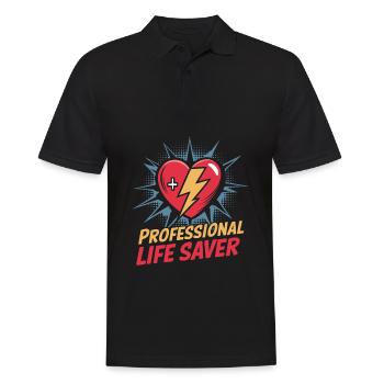 Intensive care nurse - Men's Polo Shirt - black - Front - Kai (181cm)
