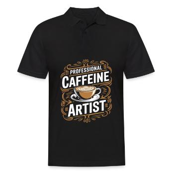 Barista - Männer Poloshirt - Schwarz - Vorne - Kai (181cm)