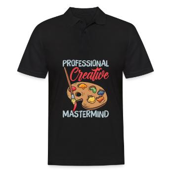 Art Director - Männer Poloshirt - Schwarz - Vorne - Kai (181cm)