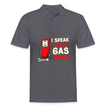 Pump attendant - Men's Polo Shirt - charcoal grey - Front - Nico (186cm)