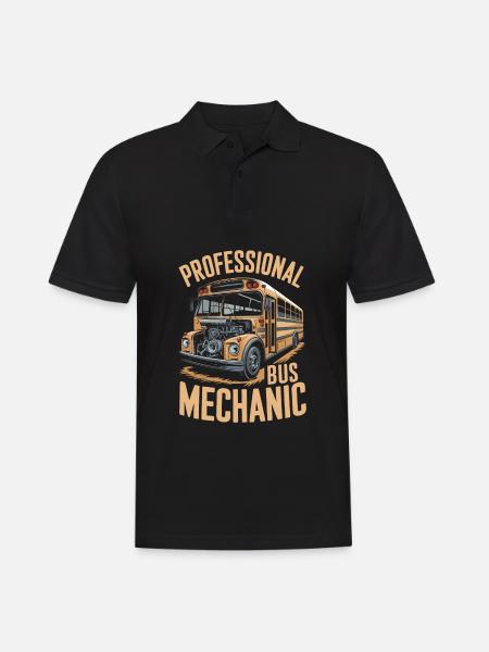 Mécanicien d’autobus - Polo Homme - noir