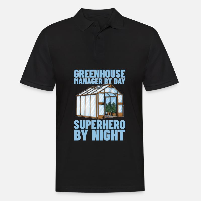Gewächshausmanager - Männer Poloshirt - Schwarz