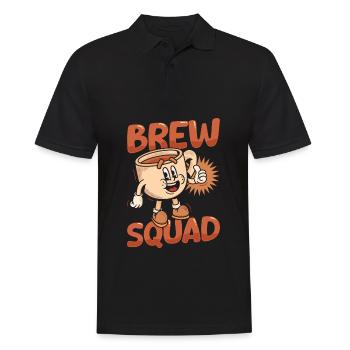 Barista Squad - Men's Polo Shirt - black - Front - Kai (181cm)