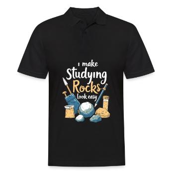 Geology Geologist - Men's Polo Shirt - black - Front - Kai (181cm)