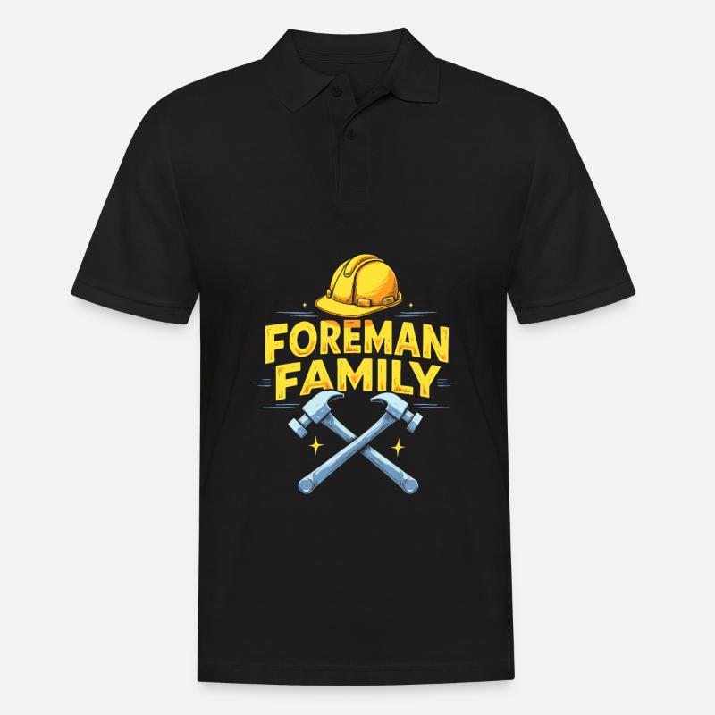 Bauvorarbeiter Team - Männer Poloshirt - Schwarz
