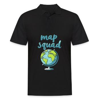 Geography Geographer Kader - Men's Polo Shirt - black - Front - Kai (181cm)