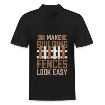 Fence installer - Men's Polo Shirt - black - Front - Kai (181cm)