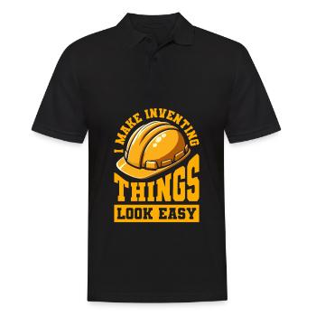 Engineer - Men's Polo Shirt - black - Front - Kai (181cm)