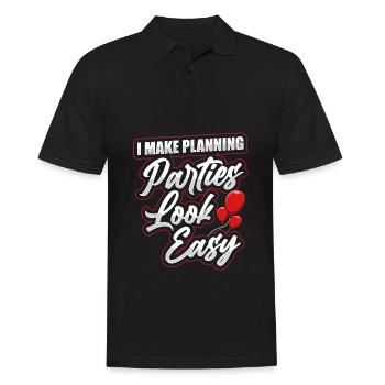 Event planner - Men's Polo Shirt - black - Front - Kai (181cm)