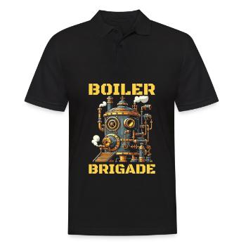 Boiler Operator Team - Men's Polo Shirt - black - Front - Kai (181cm)