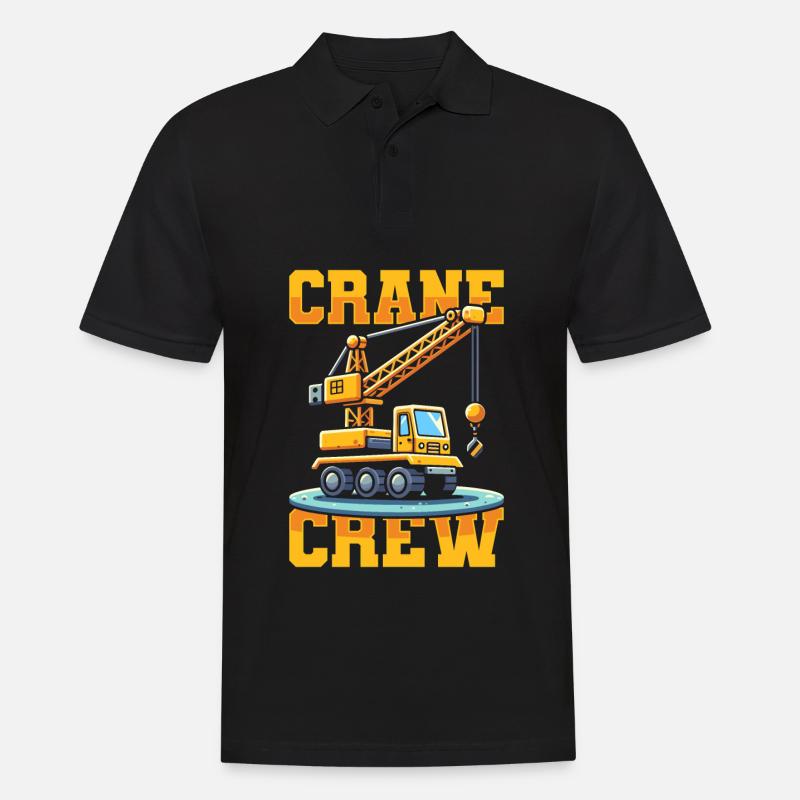 Kranfahrer Kranführer Team - Männer Poloshirt - Schwarz