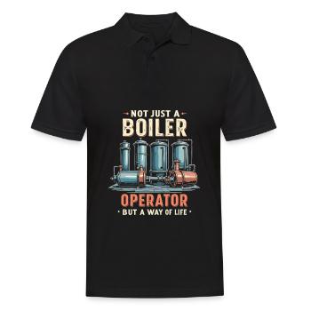 Boiler operators - Men's Polo Shirt - black - Front - Kai (181cm)