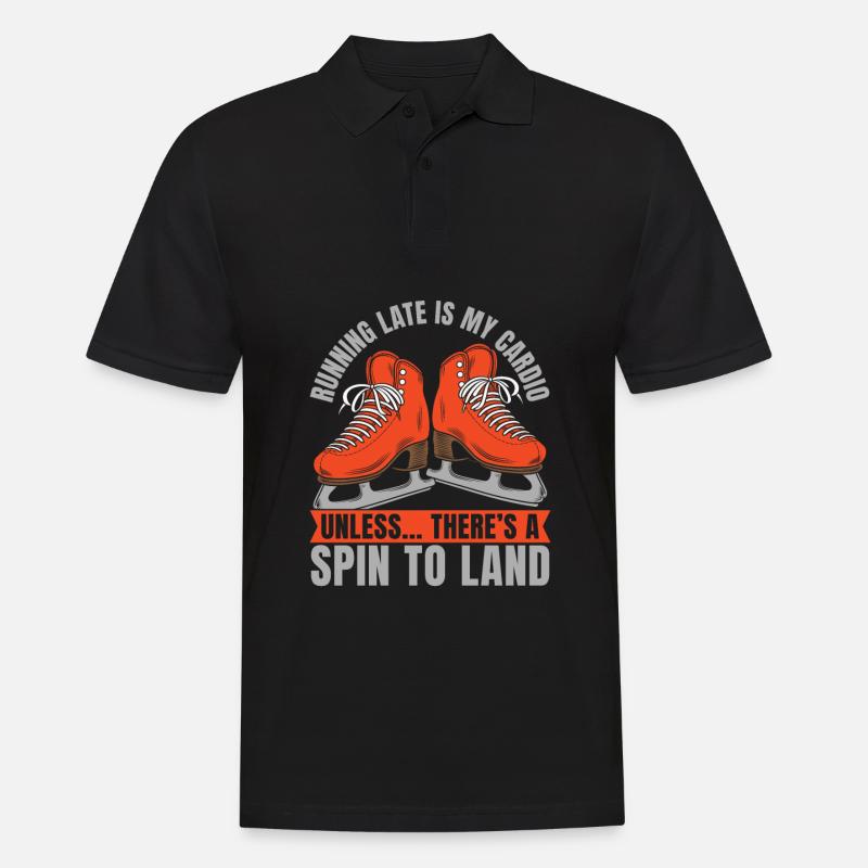 Eiskunstlauf Eiskunstläuferin - Männer Poloshirt - Schwarz